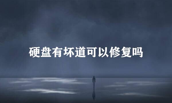 硬盘有坏道可以修复吗