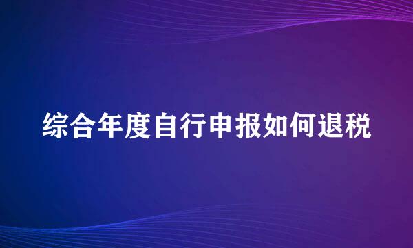 综合年度自行申报如何退税