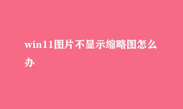 win11图片不显示缩略图怎么办