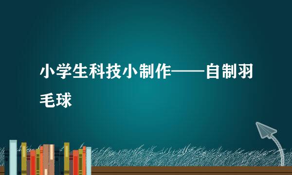 小学生科技小制作——自制羽毛球
