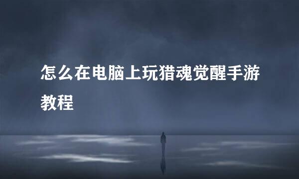 怎么在电脑上玩猎魂觉醒手游教程
