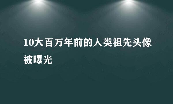 10大百万年前的人类祖先头像被曝光