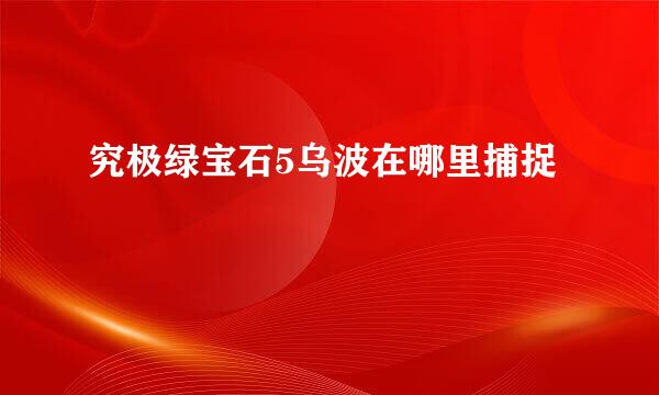 究极绿宝石5乌波在哪里捕捉