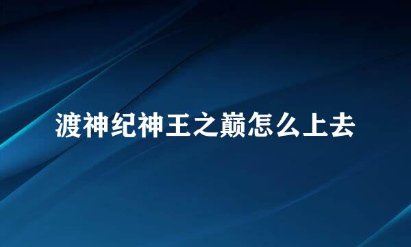 渡神纪神王之巅怎么上去