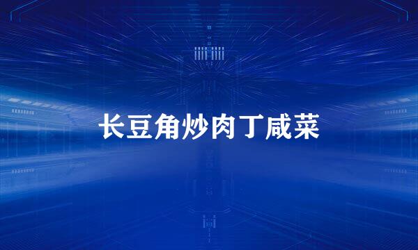 长豆角炒肉丁咸菜