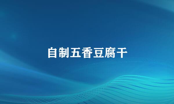 自制五香豆腐干