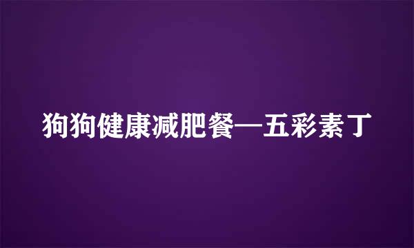 狗狗健康减肥餐—五彩素丁