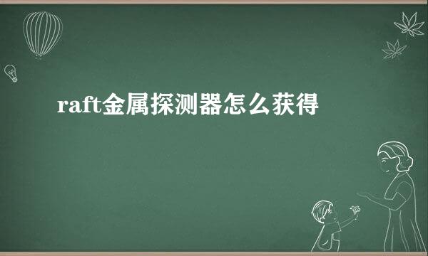 raft金属探测器怎么获得