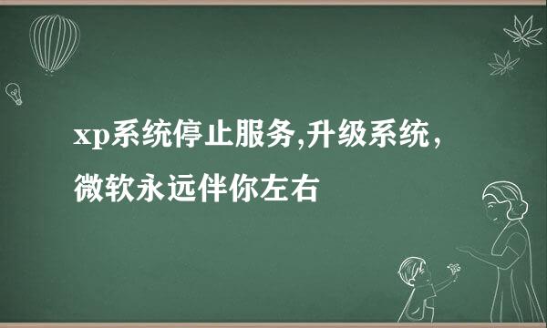 xp系统停止服务,升级系统，微软永远伴你左右