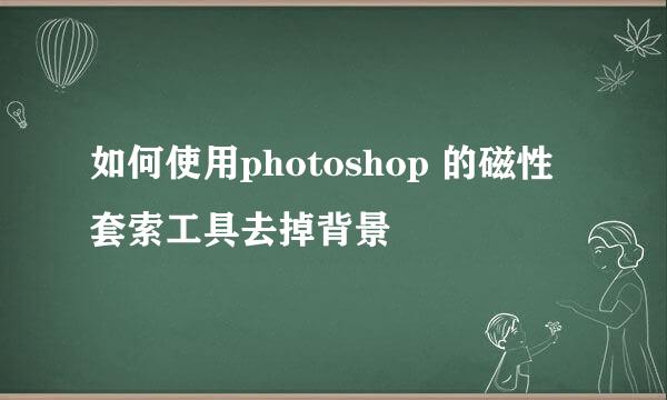 如何使用photoshop 的磁性套索工具去掉背景