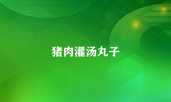 猪肉灌汤丸子
