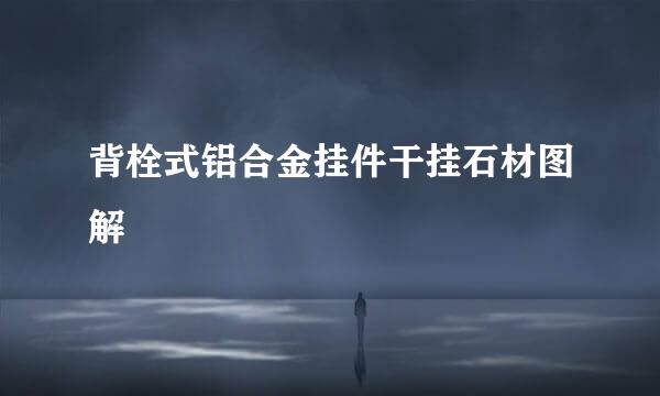 背栓式铝合金挂件干挂石材图解