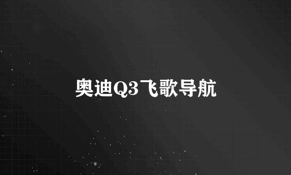 奥迪Q3飞歌导航