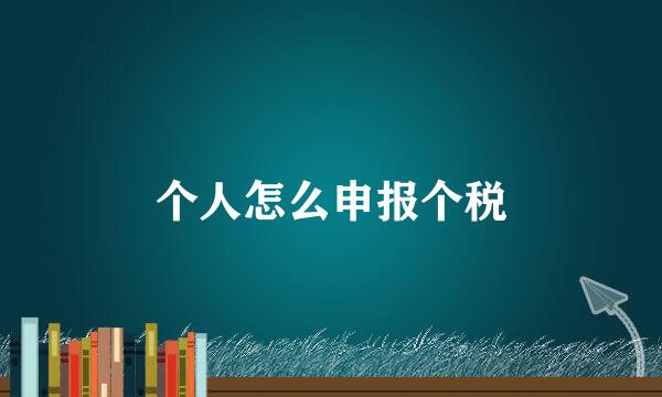 个人怎么申报个税