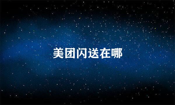 美团闪送在哪
