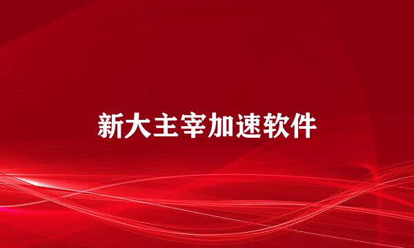 新大主宰加速软件