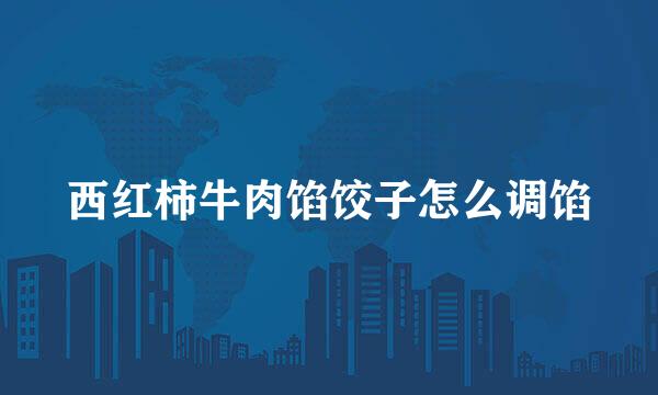 西红柿牛肉馅饺子怎么调馅