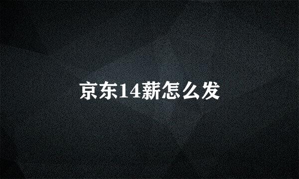京东14薪怎么发