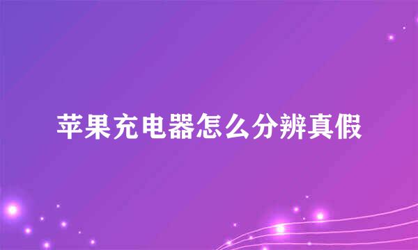 苹果充电器怎么分辨真假