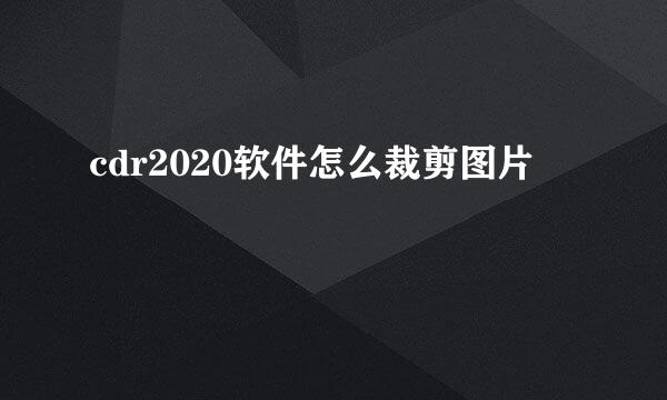 cdr2020软件怎么裁剪图片