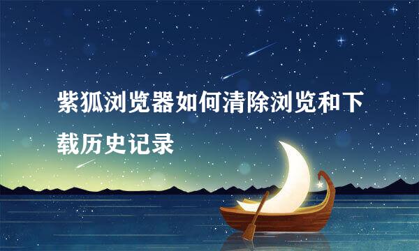 紫狐浏览器如何清除浏览和下载历史记录