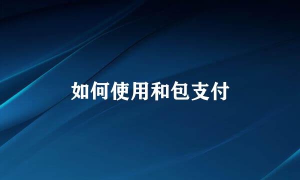 如何使用和包支付
