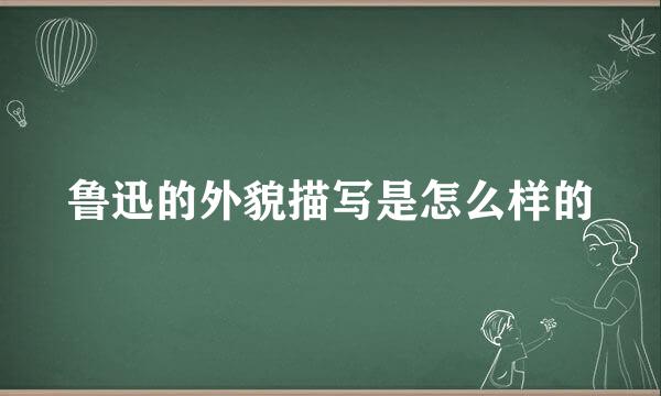 鲁迅的外貌描写是怎么样的