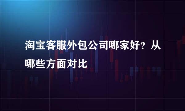 淘宝客服外包公司哪家好？从哪些方面对比