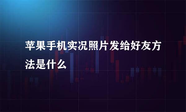 苹果手机实况照片发给好友方法是什么