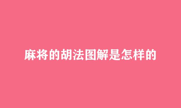 麻将的胡法图解是怎样的