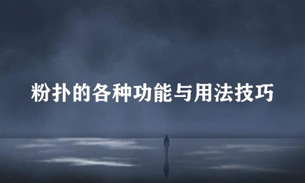 粉扑的各种功能与用法技巧