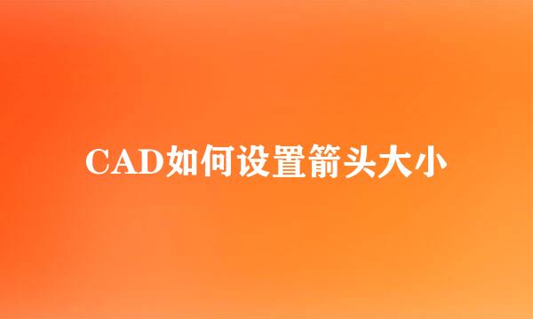 CAD如何设置箭头大小