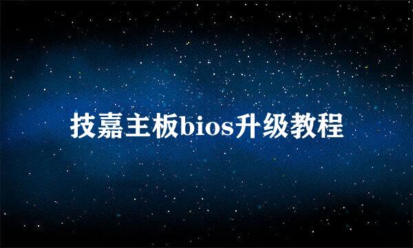 技嘉主板bios升级教程