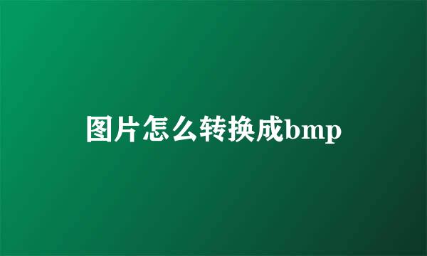 图片怎么转换成bmp
