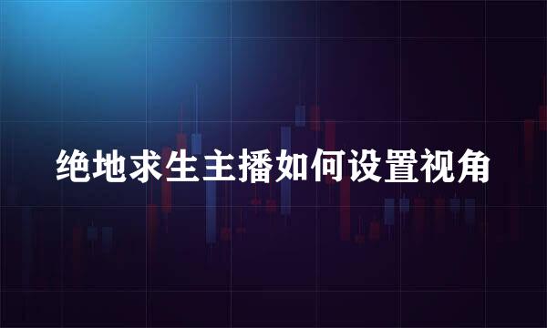 绝地求生主播如何设置视角