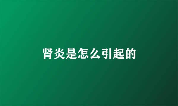 肾炎是怎么引起的
