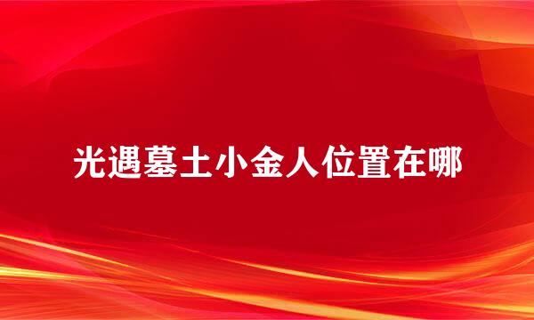 光遇墓土小金人位置在哪