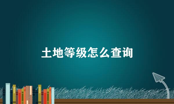 土地等级怎么查询