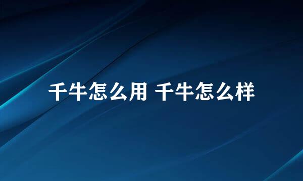 千牛怎么用 千牛怎么样