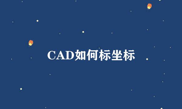 CAD如何标坐标