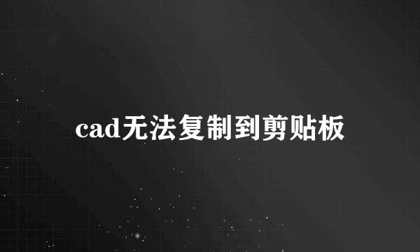 cad无法复制到剪贴板