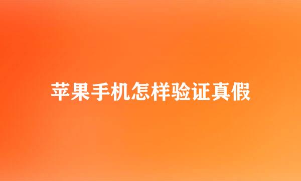 苹果手机怎样验证真假