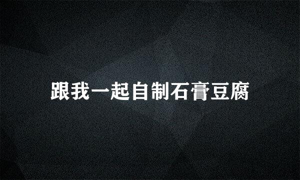 跟我一起自制石膏豆腐