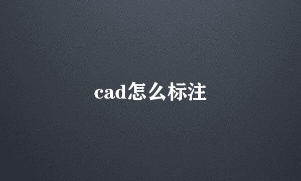 cad怎么标注