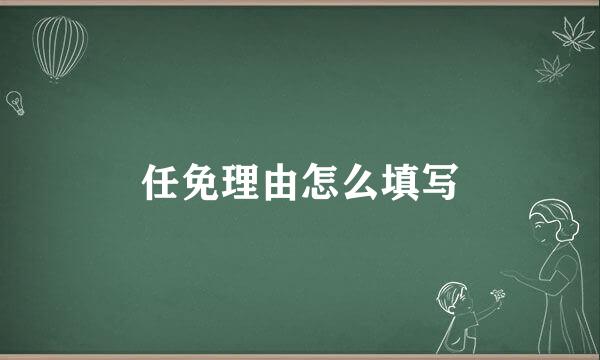 任免理由怎么填写