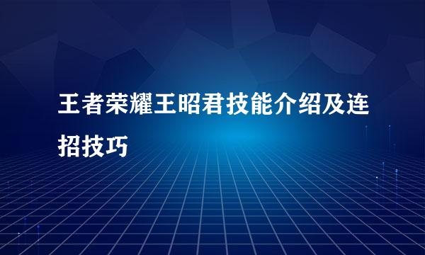 王者荣耀王昭君技能介绍及连招技巧