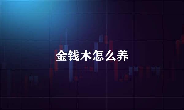 金钱木怎么养
