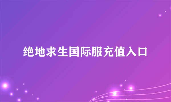 绝地求生国际服充值入口