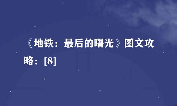 《地铁：最后的曙光》图文攻略：[8]