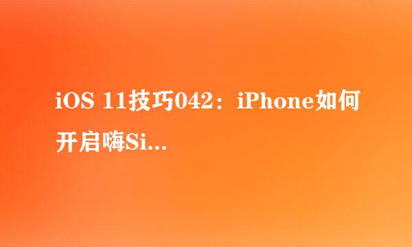 iOS 11技巧042：iPhone如何开启嗨Siri功能